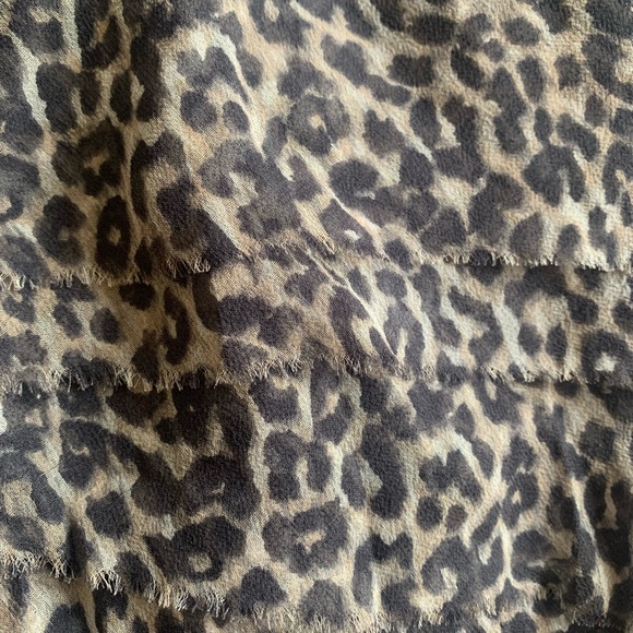 Marccain leopard print tiered silk skirt - Picture 4 of 6